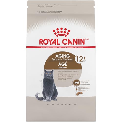 ROYAL CANIN Feline Health Nutrition Aging Spayed/Neutered Senior Dry Cat Food, 7 lb Bag