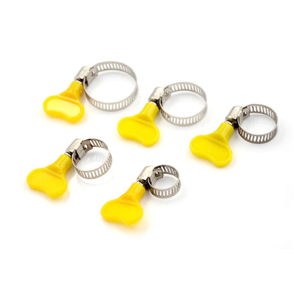 UTYP 100 pièces collier de serrage pour tube poignée en plastique collier de serrage papillon en acier inoxydable, 19,29mm