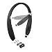 Sokos Foldable and Retractable Neckband Wireless Bluetooth Headset with Microphone - Black