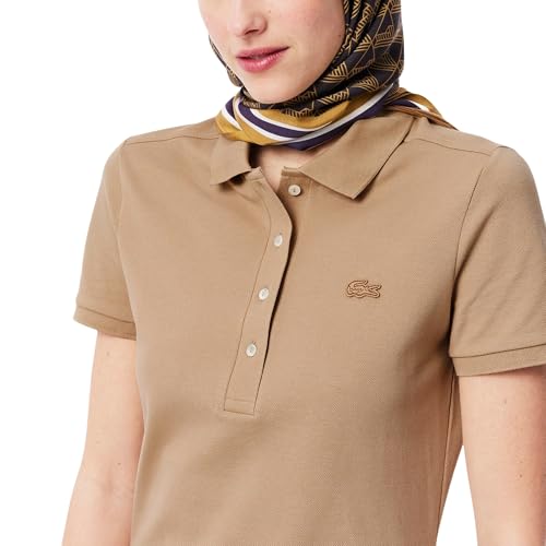 Image of Lacoste Women's Slim Fit Stretch Petit Pique Polo Dress