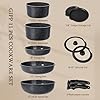 GiPP Ceramic Pots and Pans Set Non Stick, 11 Piece Nonstick Detachable Handle Cookware Sets, Non Toxic Induction Kitchen Pot and Pan with Removable Handle, Healthy RV Cookware, Dishwasher ＆Oven Safe #5