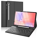 【Teclado Magnético Desmontable y Conexión Bluetooth Estable】El Teclado Para Samsung Galaxy Tab S9 Fe está conectado magnéticamente a la caja de cuero y protege completamente su tableta de caídas accidentales y golpes, y se puede quitar fácilmente cuando no se use. La conexión bluetooth rápida y confiable le permite usar su Funda Con Teclado Para Tablet Samsung Galaxy Tab S9 Fe en cualquier momento y en cualquier lugar.