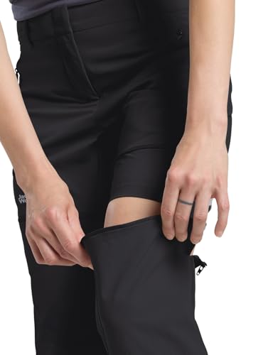 Jack Wolfskin Damen Hikeout Zip Away Pants Wanderhose, Schwarz, 38 EU