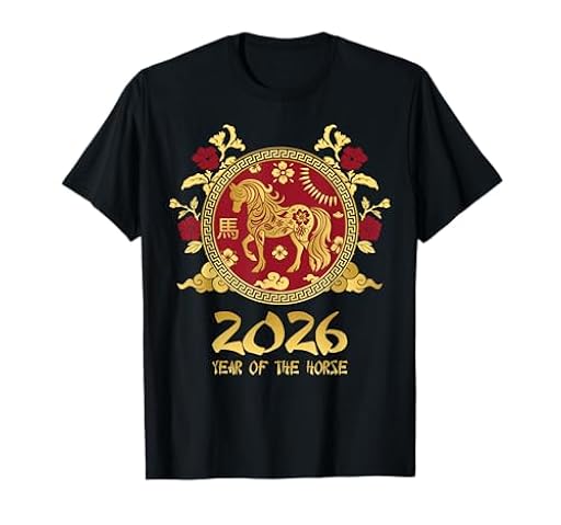 Año Nuevo Chino 2026 Caballo Feliz Año Nuevo Chino 2026 Camiseta | Ya disponible en tu tienda friki favorita! En mundofriki.es!