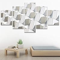 SIGNWIN 5 Panel Canvas Wall Art Solid Structures for Home Decorations Ready to Hang - 60