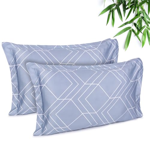 Image of Mush Bamboo Pillow Cover Set of 2 | 300 TC | 100% Bamboo Pillow Cover for Hair and Skin | Breathable, Silky Soft & Cooling Envelope Pillowcases for Hot Sleepers & Night Sweats | 17 inchx27 inch