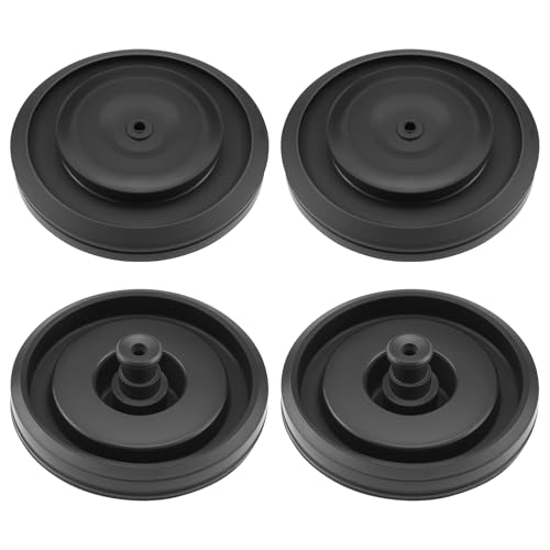 HONSNKS 4 Pcs 83143 Toilet Fill Valve Seal Replacement, Universal Rubber Diaphragm for Fluid-master 200, 242, 400 and 747 Models, Easy DIY Fix (Black)