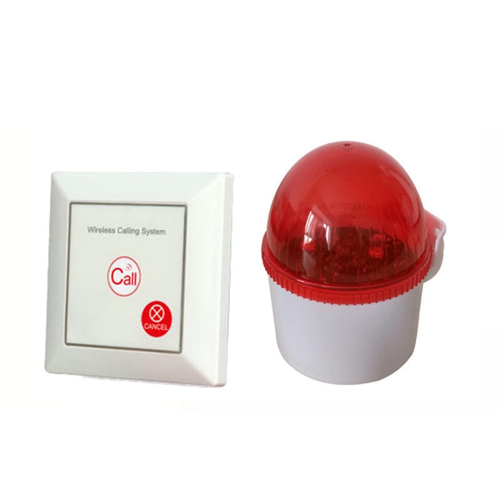 Alarma de Buscapersonas para Cuidadores, Botón SOS, Sirena de Llamada Inalámbrica, Alarma para Personas Mayores, Hogar de Ancianos, Baño para Discapacitados, Hospital.