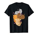 gatti animale carino otaku ragazze ragazzo regalo anime maglietta