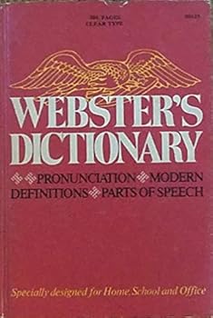 Hardcover Webster's Dictionary Pronunciation Modern Definitions Parts of Speech Specially designed for Home, School and Office Book