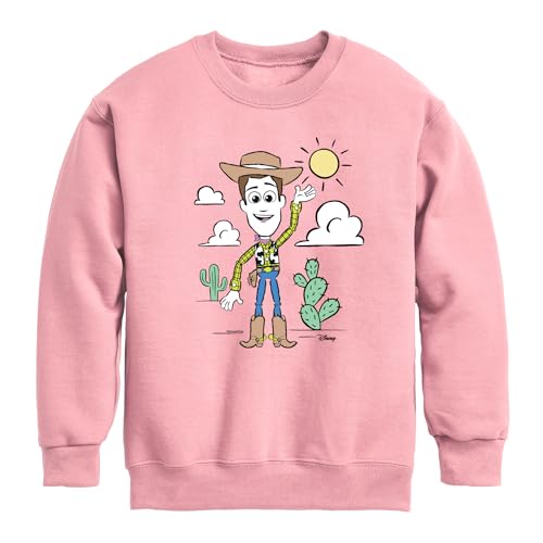 Disney - Toy Story - Woody Pastel - Toddler & Youth Crewneck Fleece Sweatshirt