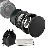 55mm 0.45X Wide Angle Lens,with Macro Photography,Enhanced Shooting Magnification,Compatible with All 55mm DSLR Camera Lenses+1pcs Lens Cleaning Cloth