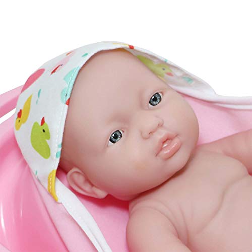 JC Toys - La Newborn | 10-teiliges Layette Deluxe Badewannen-Geschenk-Set | 30,5 cm lebensechte Vinyl-Puppe für… – Bild 3