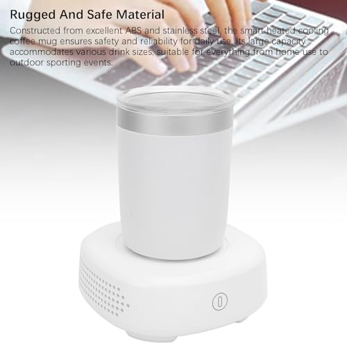 Cup Cooler Coffee Warmer Desktop 2-in-1, Coffee Tea Drinks Mug Warmer Cooler Heating and Cooling 2 Gears Electric Mug, 380ML, for Hot ChocolateTea, for Home