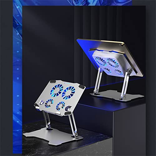 Soporte ajustable de aluminio para laptop con 4 ventiladores miniatura 6