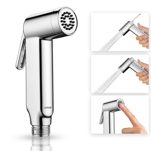 Image of LUVBATH Italian Design Health Faucet Gun for Toilet | High Pressure ABS Jet Spray | Durable, Leakproof & Easy to Clean | Ergonomic Handheld Bidet for Bathroom | Pack of 4
