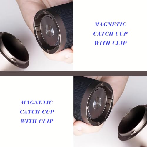 KINGrinder K7 Manual Coffee Grinder with Bent Handle, Magnetic & Clip Powder Catcher, Professional 7-Angle Stainless Steel Conical Burr, 30-35g Capacity - Image 4