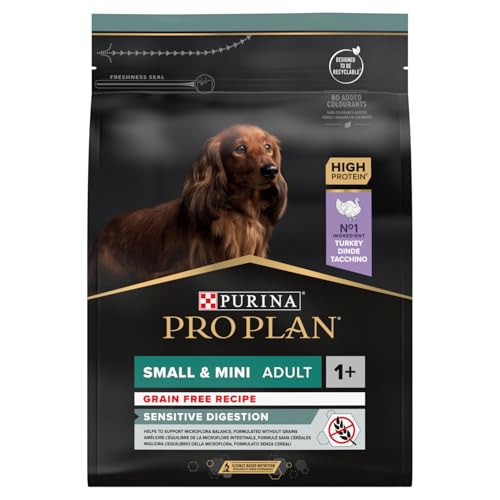 Purina Pro Plan Optidigest Grain Free Comida Seca para Perros Adultos, Pequeños y Mini con Pavo, 2500 g