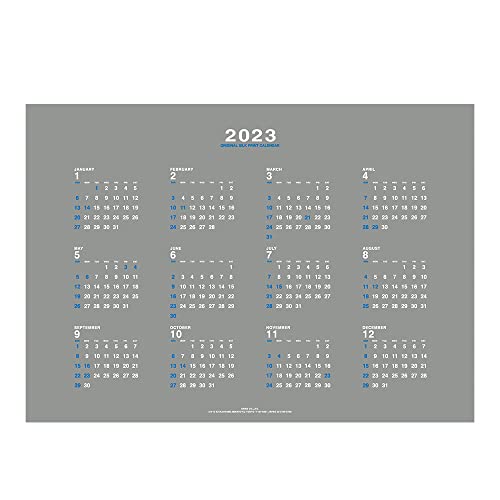 オーブ 2023年 カレンダー 壁掛け シルク グレー CS-1650GY 本体サイズ:H490xW690mm/壁掛/90g