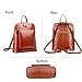 HESHE Backpack for Women Leather Backpack Purse Convertible Designer Bag Back Pack for Work Everything Bag(SBrown-Cowhide Leather)