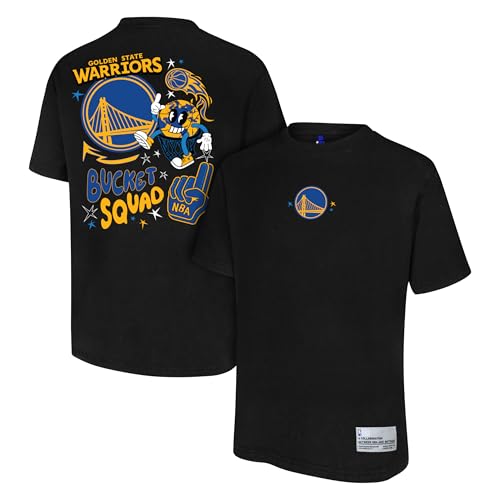 BUCKETSQUAD Men's X Ultra Game NBA Officially Licensed Buckie T-Shirt, Golden State Warriors, Black, Small