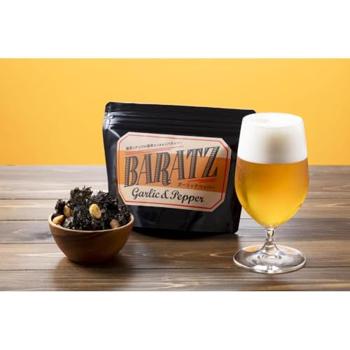 海苔とナッツの濃厚おつまみBARATZ(バラッツ) ガーリックペッパー・3種のチーズ・サワークリーム&オニオン 各4個セット [お菓子 スナック 菓子 おかし 食品]