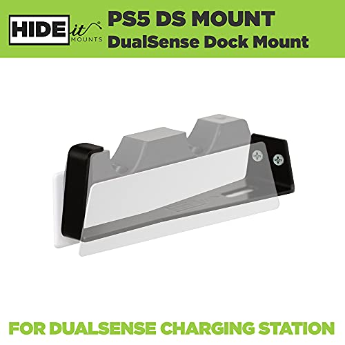 Hideit Mounts Wall Mount For Ps5 Dualsense Charging Station - American Company - Steel Mount For Ps5 Dualsense Charging Station, Works With Playstation 5 Dualsense Controllers - Patent Pending #TOP1