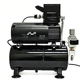ツールズアイランド(Toolsisland) エアコンプレッサー オイルレスエアコンプレッサー エアブラシ用 静音【冷却ファン/3Lタンク付き】簡易日本語 説明書付 52011