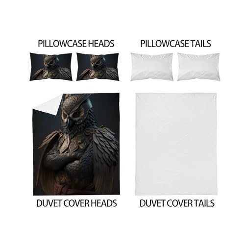 Housse de couette King microfibre imprimé animalier pour une décoration de chambre moderne