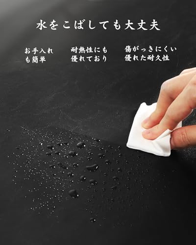 YSAGi デスクマット レザーデスクパッド 大型マウスパッド 両面レザー 超防滑設計 防水 防油 断熱 お手入れ簡単 オフィス 自宅用 装飾用 大型デスクパッド (ブライトブラック, 80*40cm)