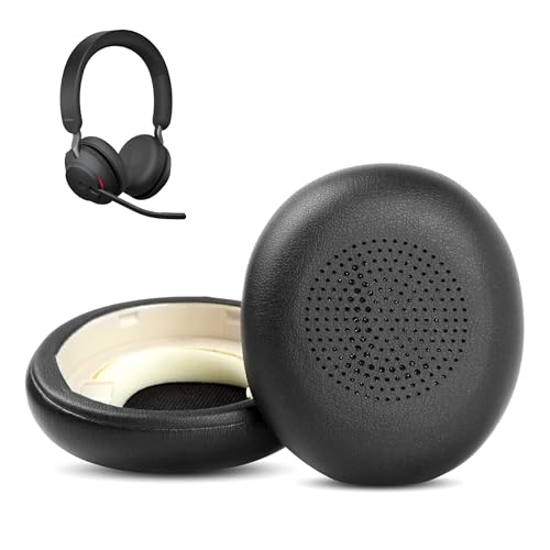 Evolve2 65 Headphone Earpads Replacement Compatible with Jabra Evolve2 65/65MS/65UC/Evolve2 40/40UC/40MS/Elite 45h Headset Ear Cushions with Premium Protein Leather and Memory Foam