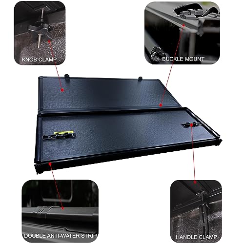 Osobak 6.4Ft Hard Tri-Fold Truck Pickup Bed Tonneau Cover For 2003-2023 Dodge Ram 1500 2500 3500 | Fleetside Without Rambox #TOP6