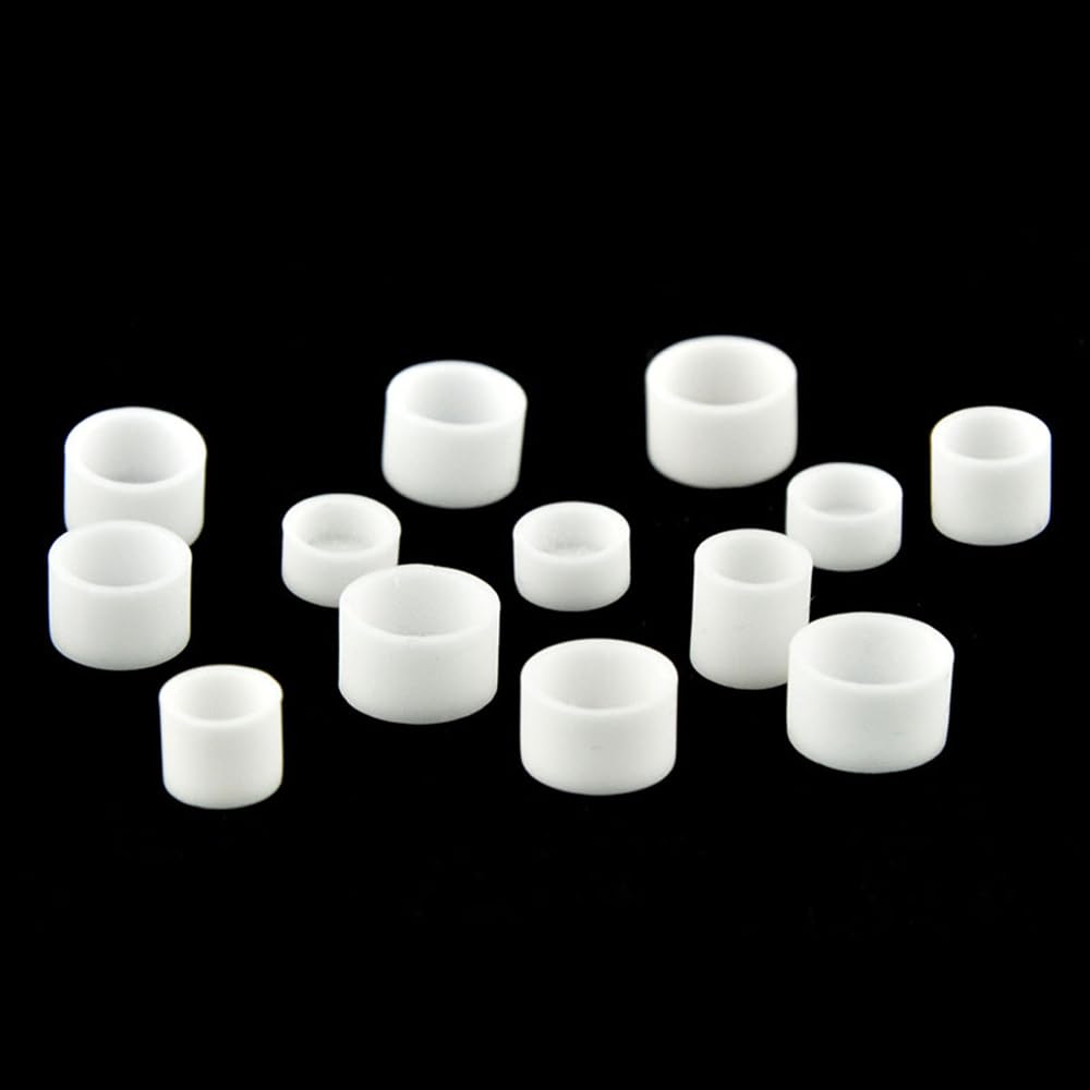 10 crisoles de corindón AL2O3 de alta pureza for pruebas de análisis térmico TGA DTA(6.7x7.1mm without Lid)