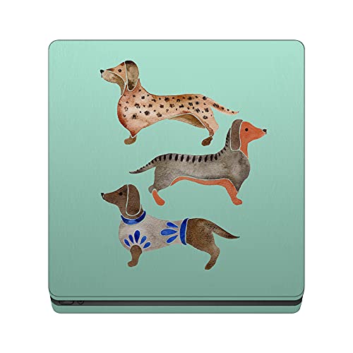 Autocollant PS4 Slim et DualShock 4 motif teckel Head Case Designs skin console - 2