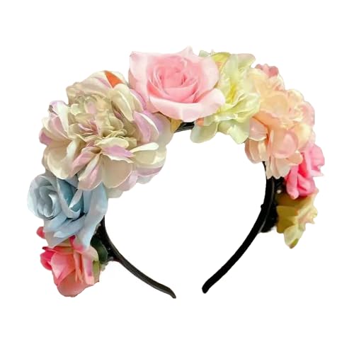 CHJAN - Guirnalda floral romántica para novia, guirnalda para novia, accesorios para el cabello, diademas para niños