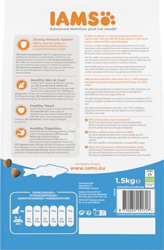 IAMS for Vitality Katzenfutter trocken mit Fisch - Trockenfutter für Katzen im Alter von 1-6 Jahren, 1,5 kg
