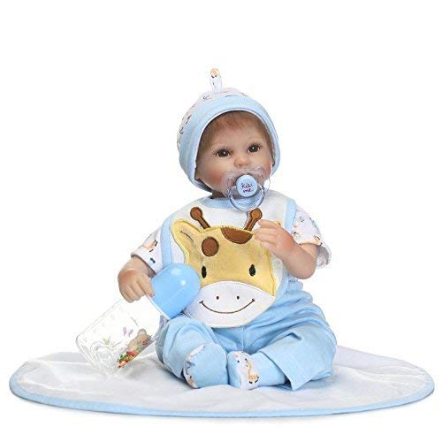 Reborn Baby-Puppe, Kinderspielzeug Reborn 17inch 43cm Real Touch Weiches Silikon Lebensechte Reborn Babypuppen… – Bild 5