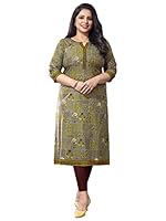 Jevi Prints Cotton Printed Plus Size Jaipuri Kurti for Women (APlus-6073_6XL_Grey_6XL)