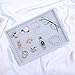 STYLIFING Jewelry Organizer Tray Velvet Jewelry Tray Jewelry Display Case Drawer Jewelry Organizer Ring Earring Necklace Bracelet Watch Buttons Holder