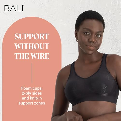 Image of Bali Women's Wireless Bras for Women - Comfort Revolution Wireless Bra - Adjustable & Supportive - Plus Size Women