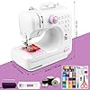 FONCOOD Sewing Machine for Beginners, Adults and Kids，36 Threads& 12 Built-in Stitches,2-Speed Foot Pedal,Portable Lightweight Sewing Machine with Basic Kit, Ideal for Home Use DIY and Travel