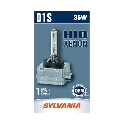 SYLVANIA - D1S Basic HID (High Intensity Discharge) Headlight Bulb - High Performance Bright, White, and Durable Lamp (Contains 1 Bulb)