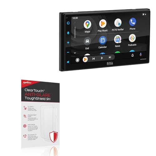 BoxWave Screen Protector Compatible with BOSS Audio BVCP9850W - ClearTouch Anti-Glare ToughShield 9H (2-Pack), Anti-Glare 9H Tough Flexible Film Screen Protector