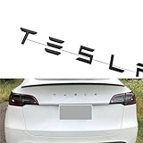 YHCDSEA for Tesla Model 3/Y Tailgate Insert Letters Emblems ABS Material Compatible with Model 3 Y S X Series Accessories (Matte Black)