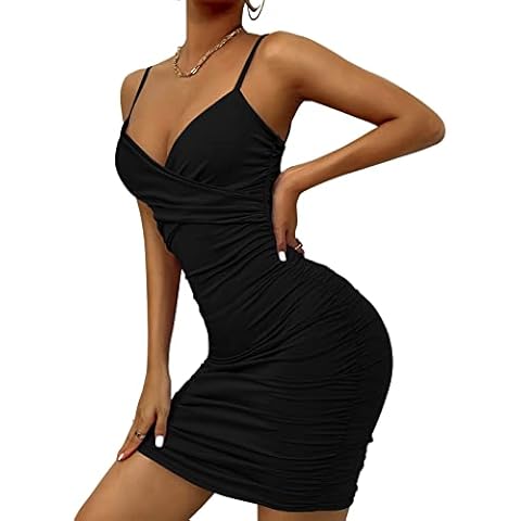 AIEOE Mini Vestido de Verano de Manga Larga Sexy Cover