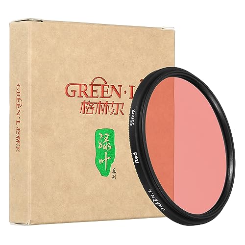 PATIKIL 55mm Red Filter, Color Filter Camera Lens Filter Color Conversion Effects Camera Screw In Filter for 55mm DSLR Camera Lens Photography Photo, Red