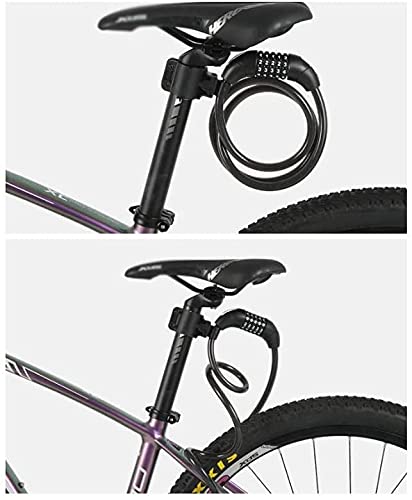 Antivol de vélo haute sécurité à code 5 chiffres pour VTT noir - 2