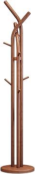 Coat Rack Stand All Wood Coat Rack Floor Bedroom Home Vertical Hanging Clothes Rack B&B Clothes Rack Indoor Drying Rack Hall Tree