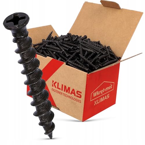 Tornillos de yeso para placas de yeso de 5,0 x 35 mm, 500 unidades, tornillos para paneles de yeso, tornillos para yeso, tornillo de yeso con punta de clavo y rosca gruesa