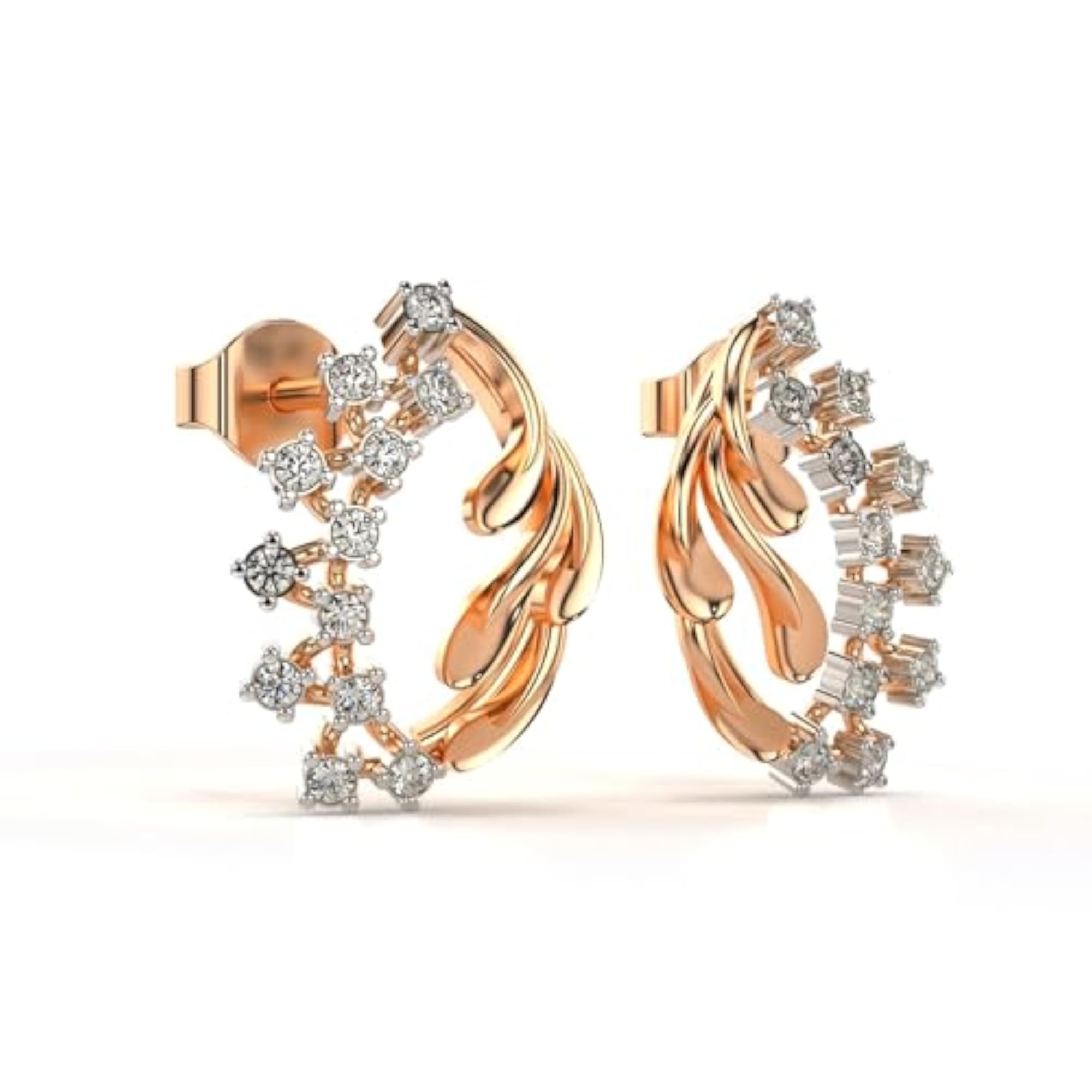 Women's Sterling Silver & Lab Grown Diamond 0.29cts Elegant Earrings